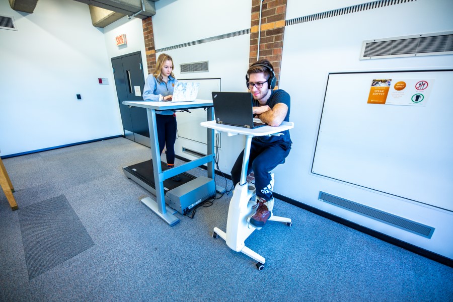 Treadmill and stationary bike at Vanier Library